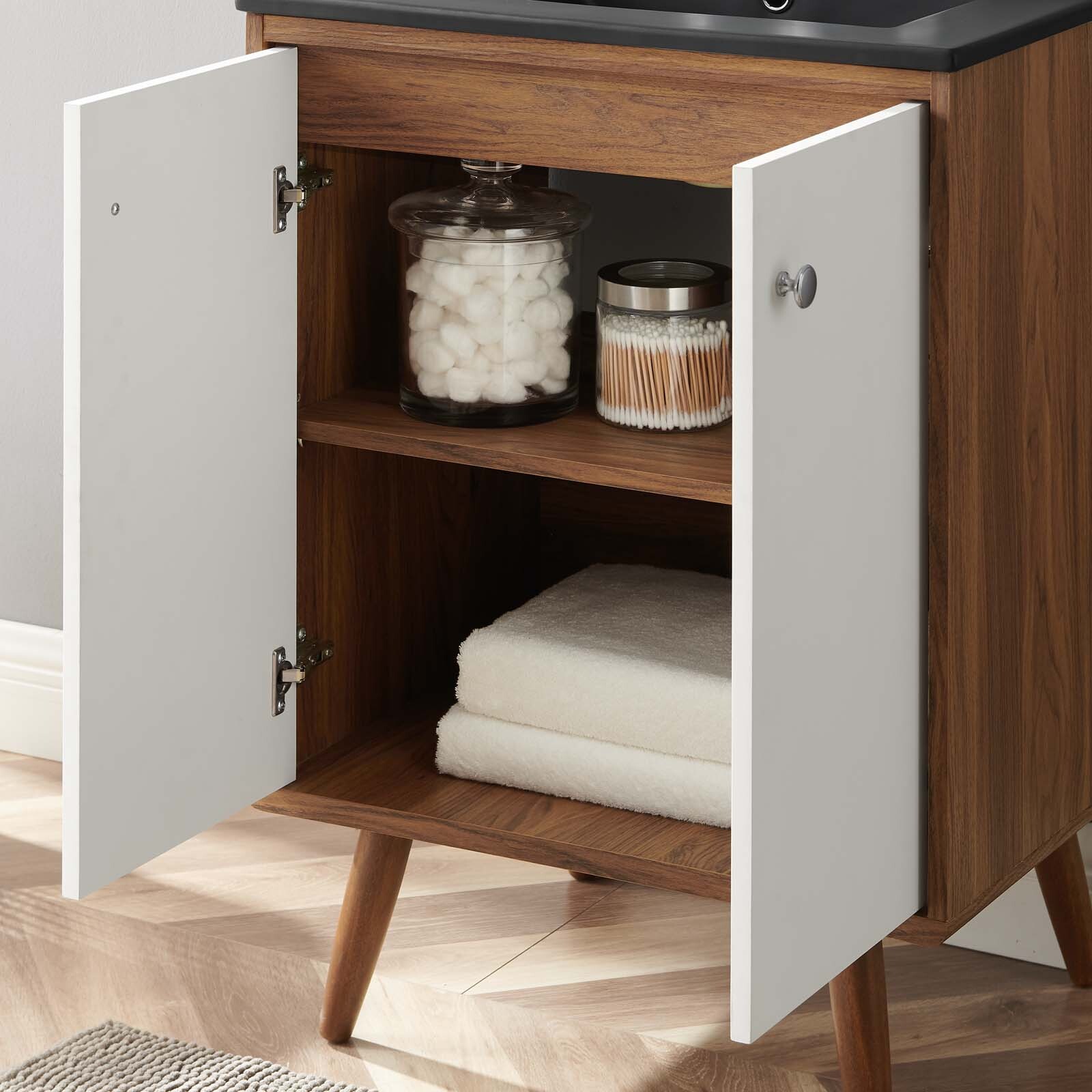 Modway Transmit 24″ Bathroom Vanity In White Black