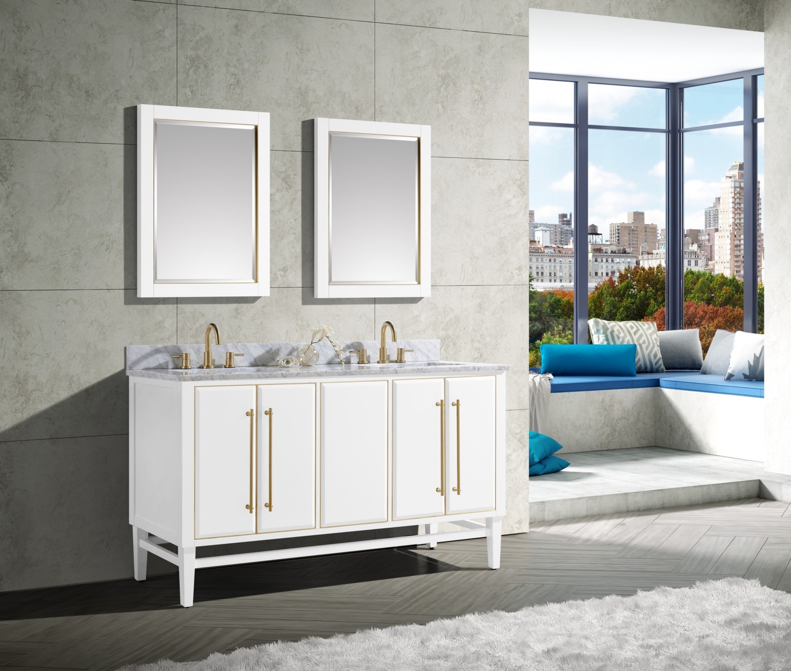 Avanity MASON-V60-G Mason 60″ Double – White