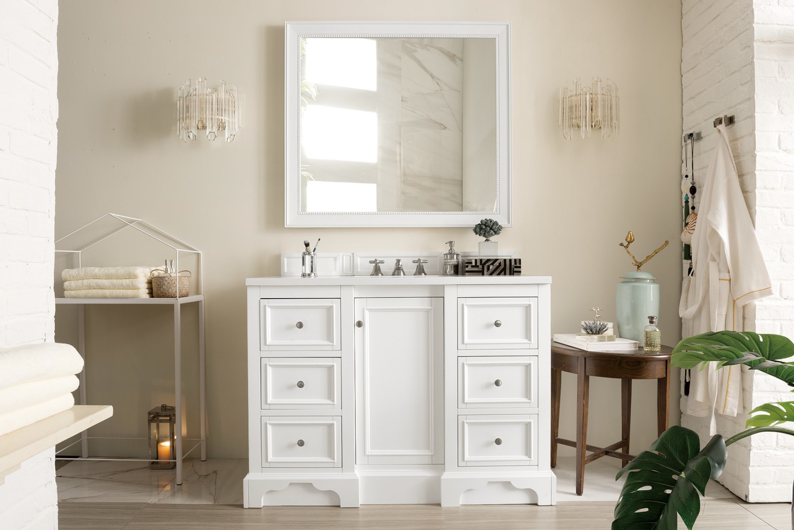 James Martin Vanities 825-V48 De Soto 50″ Single – White