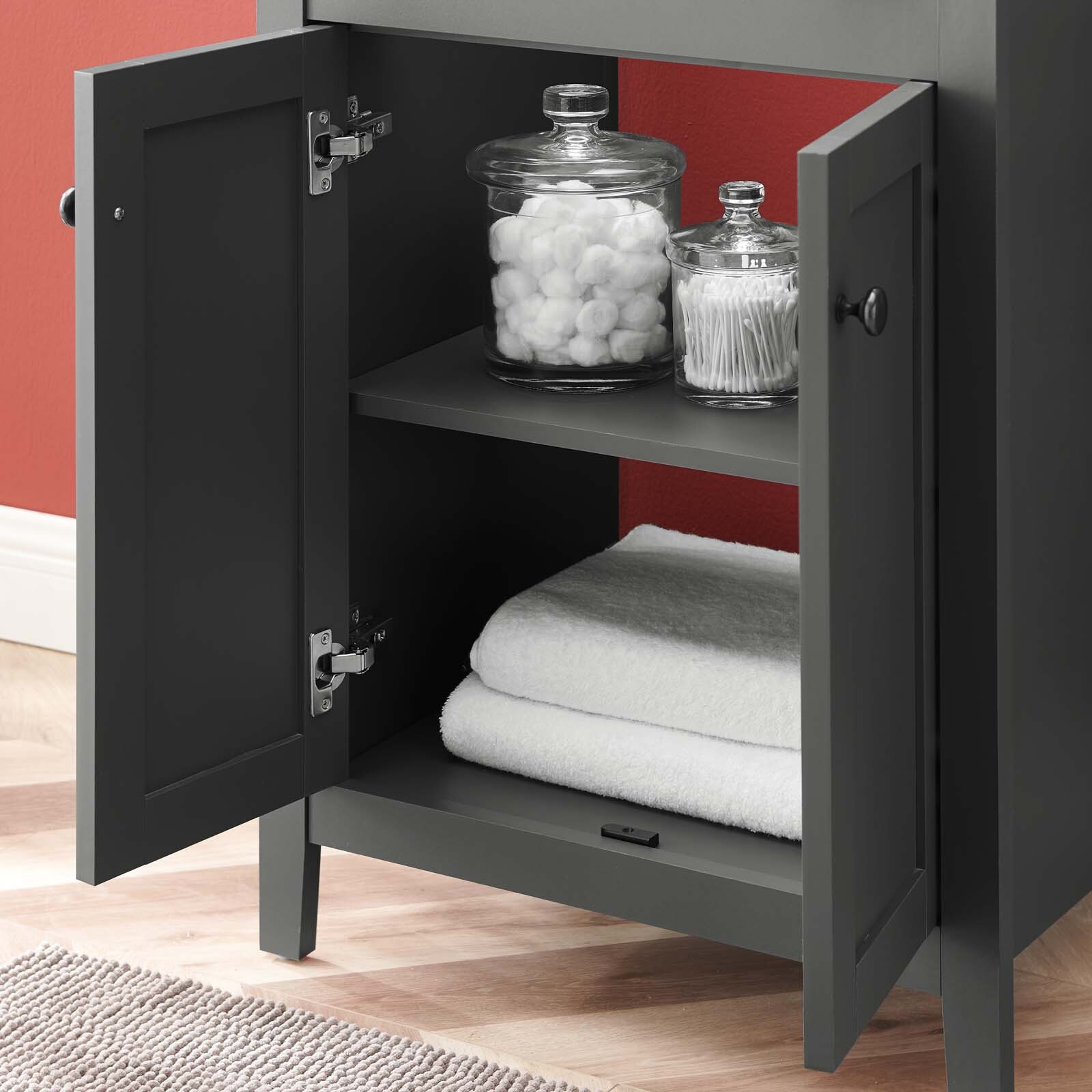 Modway Nantucket 24″ Bathroom Vanity With Sink in Gray Black