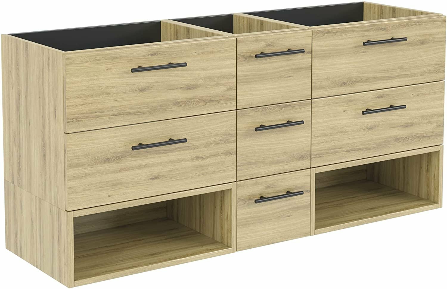 Georgia 60″ Vanity Base Cabinet | Ginger Wood | 60 X 33,5 X 21,5 in