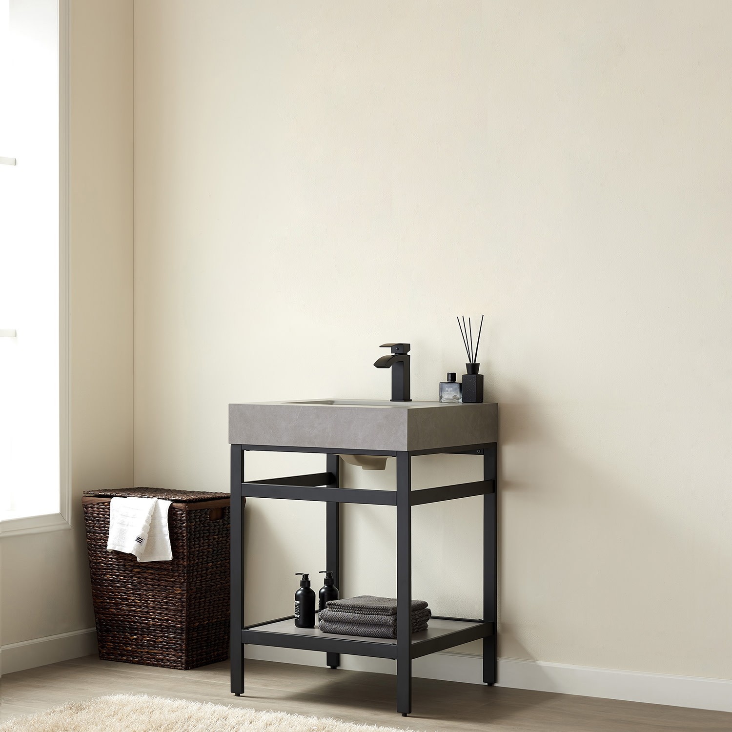 Miseno MV702524-NM Funes 24″ – Matte Black / Gray