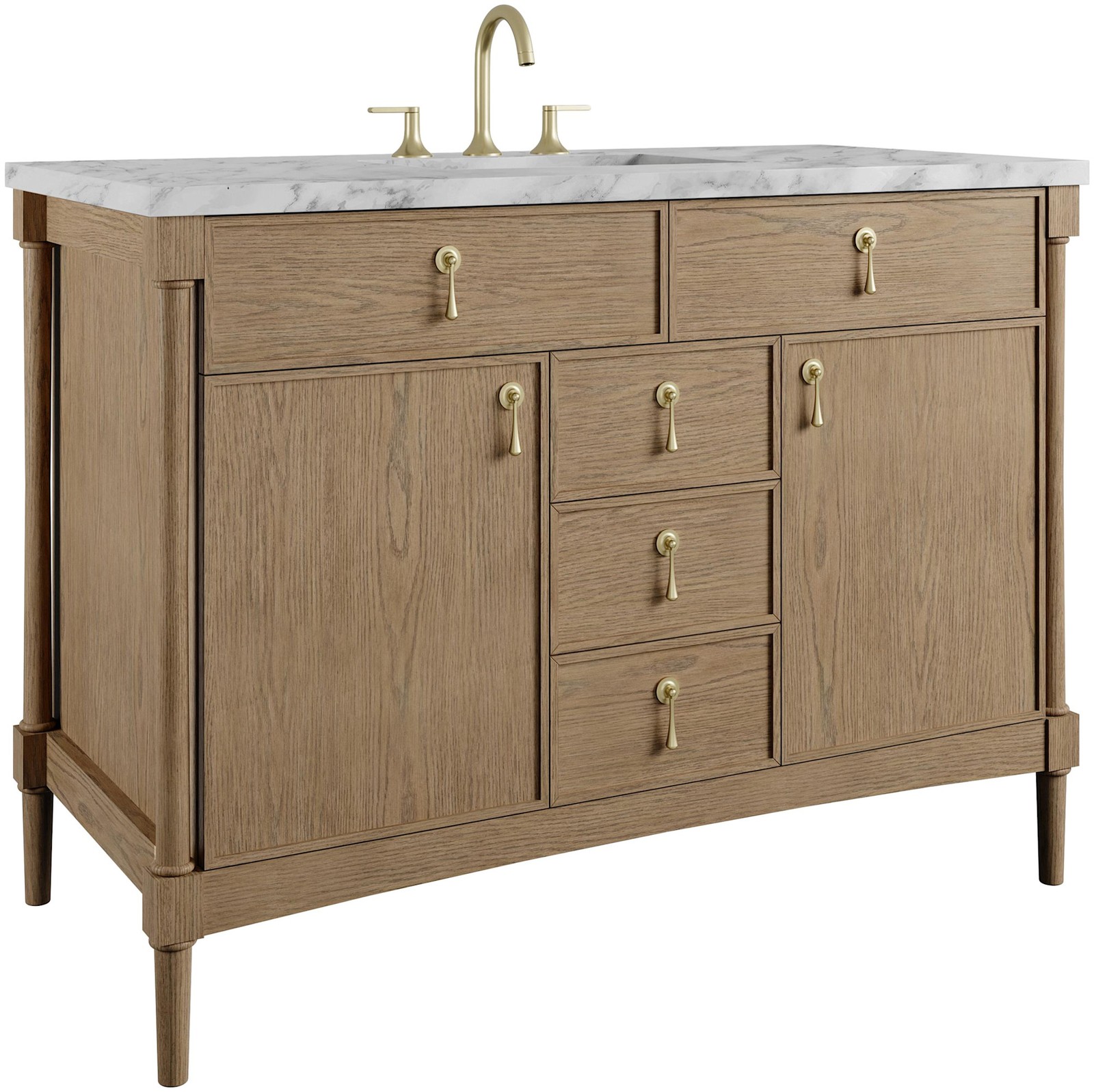 James Martin Vanities D680-V48-3CAR Kinnsden 48″ – Sable Oak