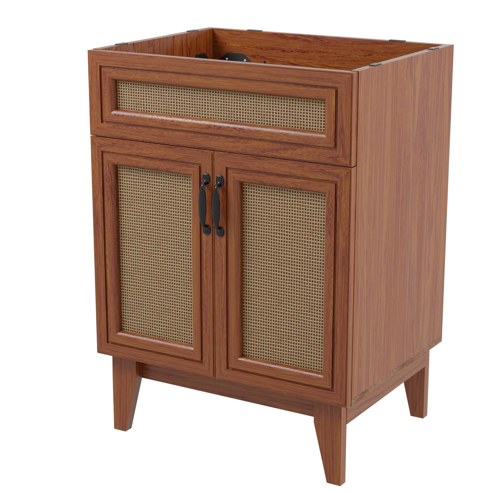 JONATHAN Y VAN1009B Javer 24 in. W x 18 in. D x 33 in. H Rattan Modern Farmhouse