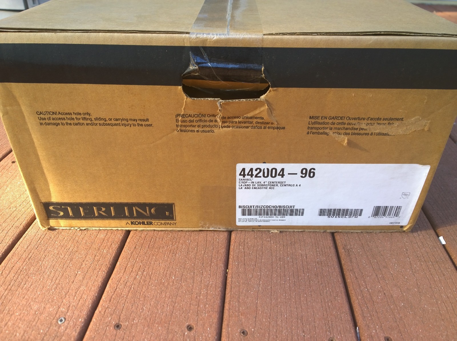 NIB Kohler 442004-96 Bathroom Biscuit-Color Drop-In Oval VANITY SINK