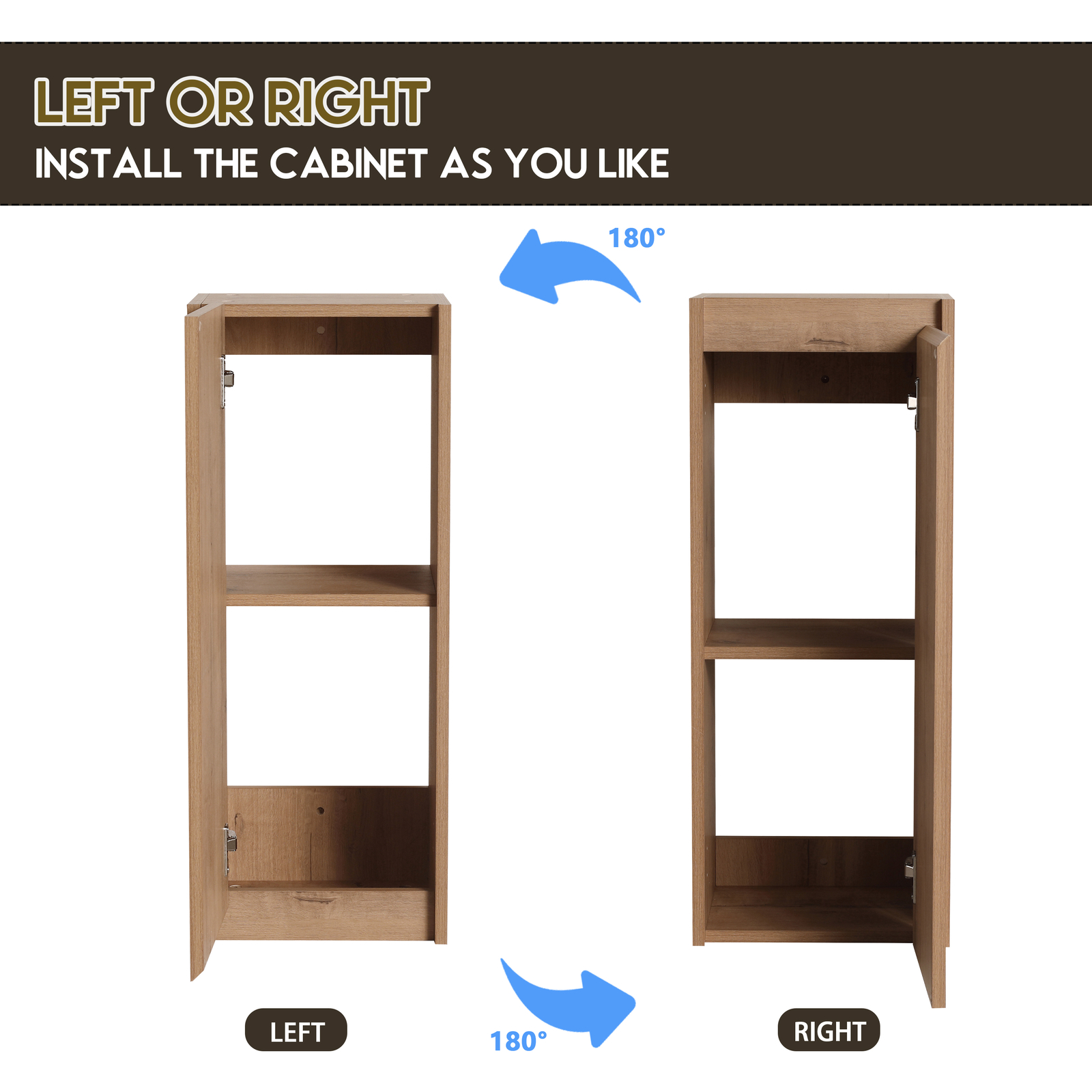 36 Inch Plywood Floating Wall-Mounted Vanity Bathroom with Sink and Side Cabinet