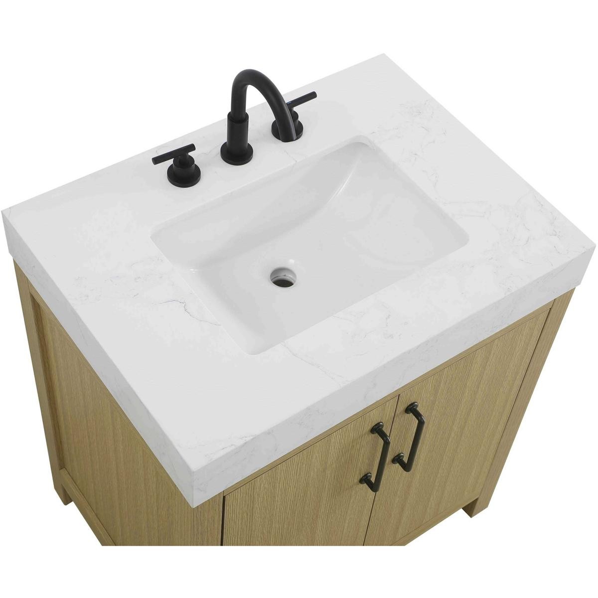 Elegant Lighting VF60630MHB Nathan Vanity Honey Brown