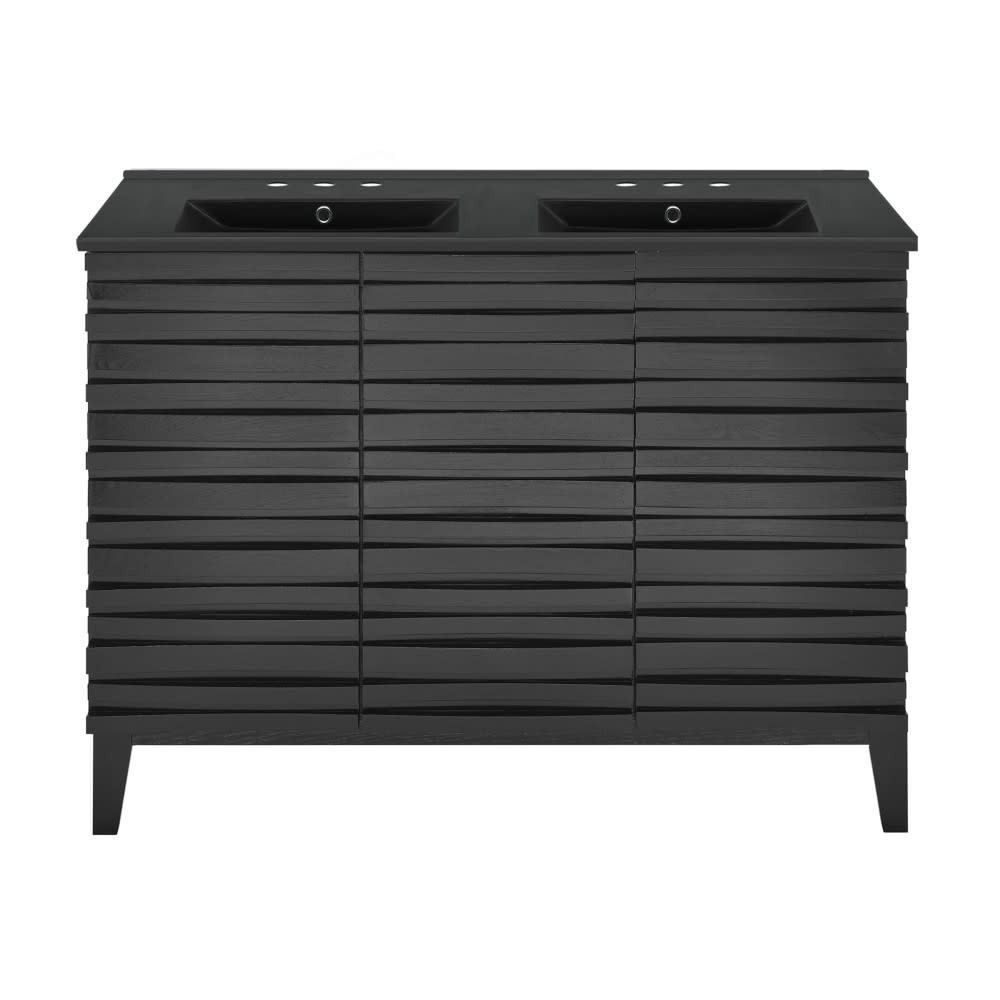 Swiss Madison SM-BV557D-3 Cascade 48″ – Black Oak / White
