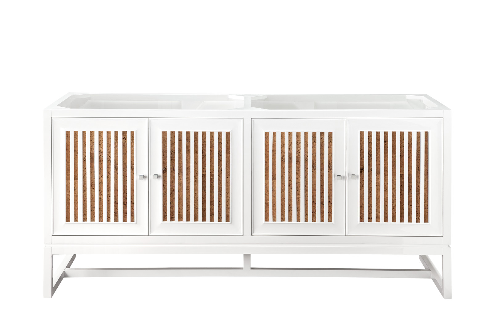 72″ James Martin Athens E645-V72-GW Double Vanity Cabinet, Glossy White