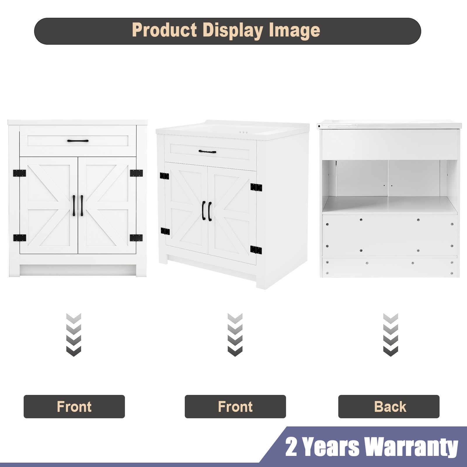 Modern Bathroom Sink Cabinet & Wash Basin Sink Cabinet with Door Waterproof