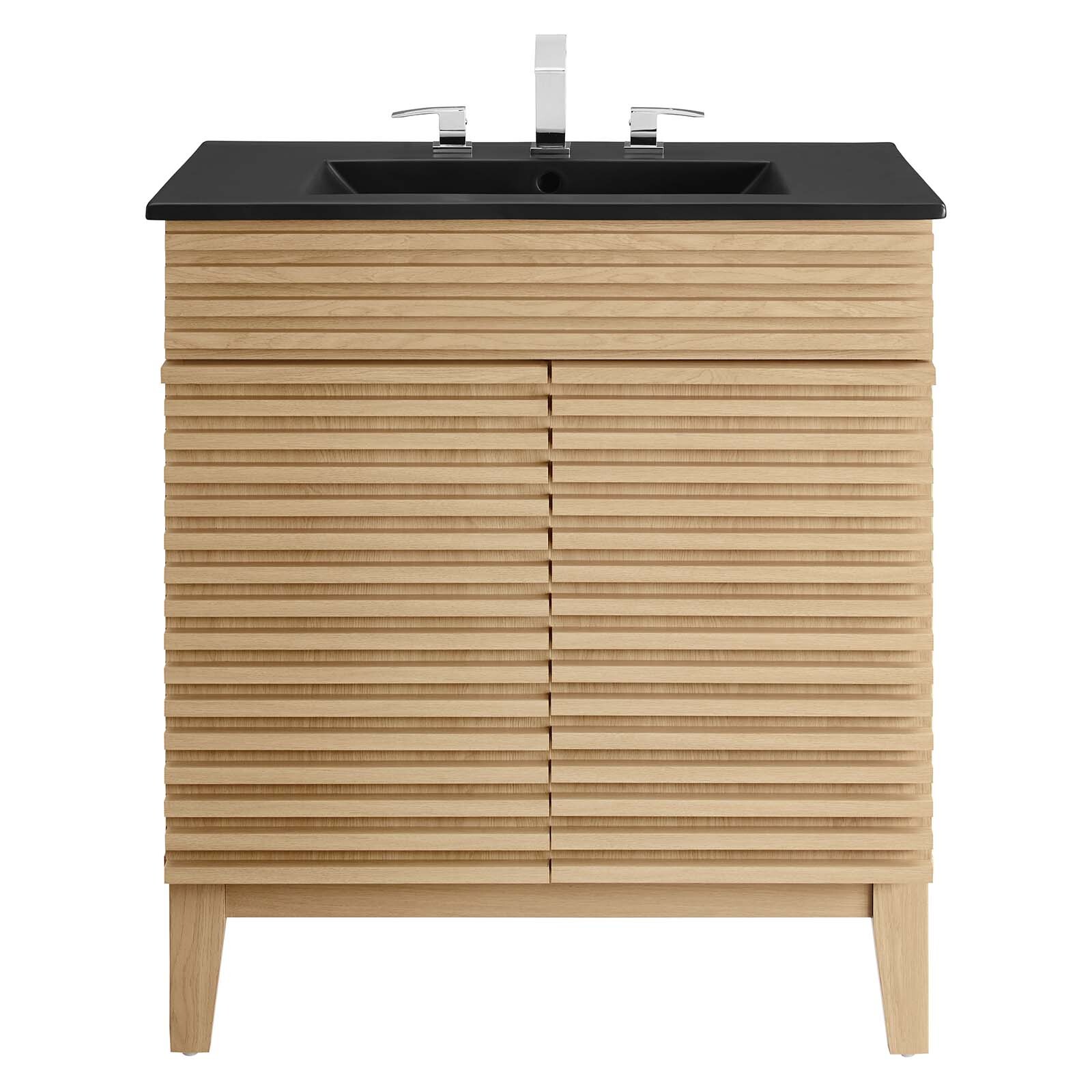 Modway Render 30″ Bathroom Vanity With Sink in Oak Black