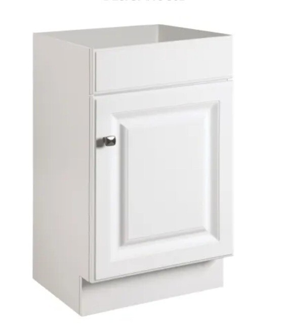 Design House 18″ Single Free Standing Wood Vanity Cabinet Only