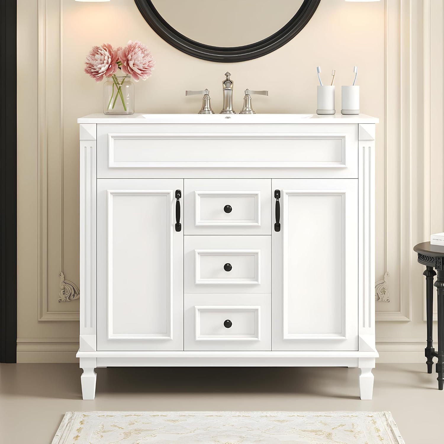 36″ Bathroom Vanity W/ Sink 36 inch Bathroom Vanity Storage Cabinet W/ Matching