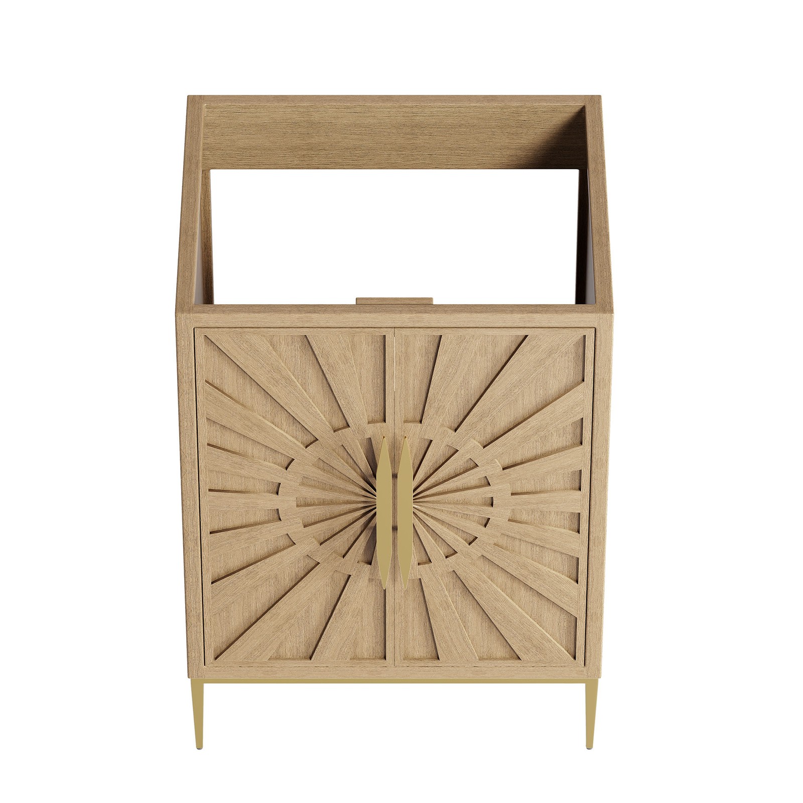 Modway Awaken 24″ Bathroom Vanity Cabinet in Oak – Sink Basin Not Included