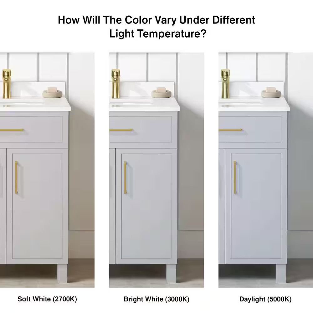 Bilston 24 In. Single Sink Freestanding Dove Gray Bath Vanity with White Enginee