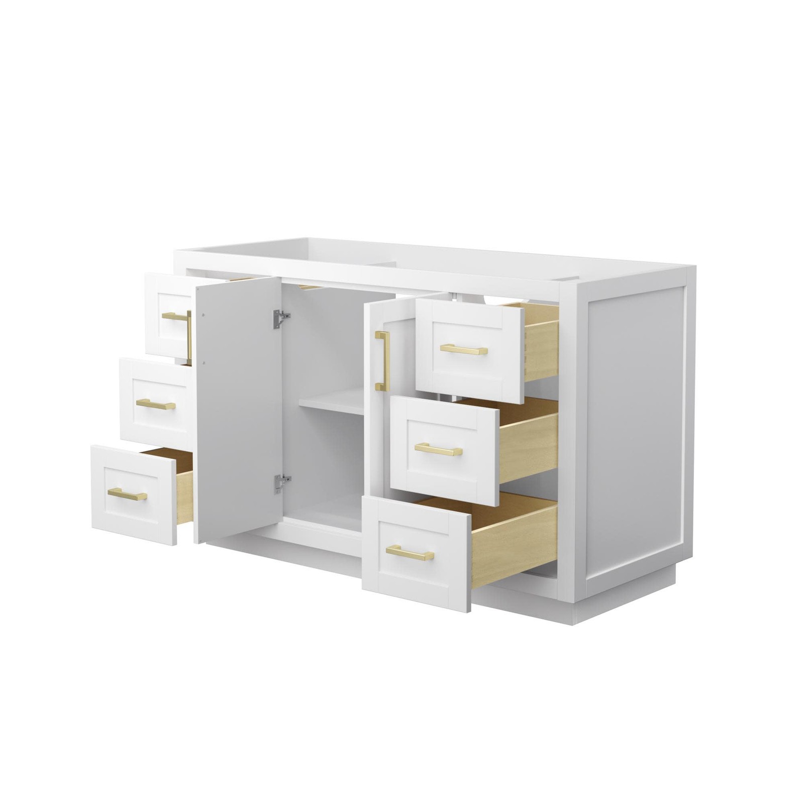 Wyndham Collection WCF2929-54S-CX-MXX Miranda 54″ Single – White / Brushed Gold