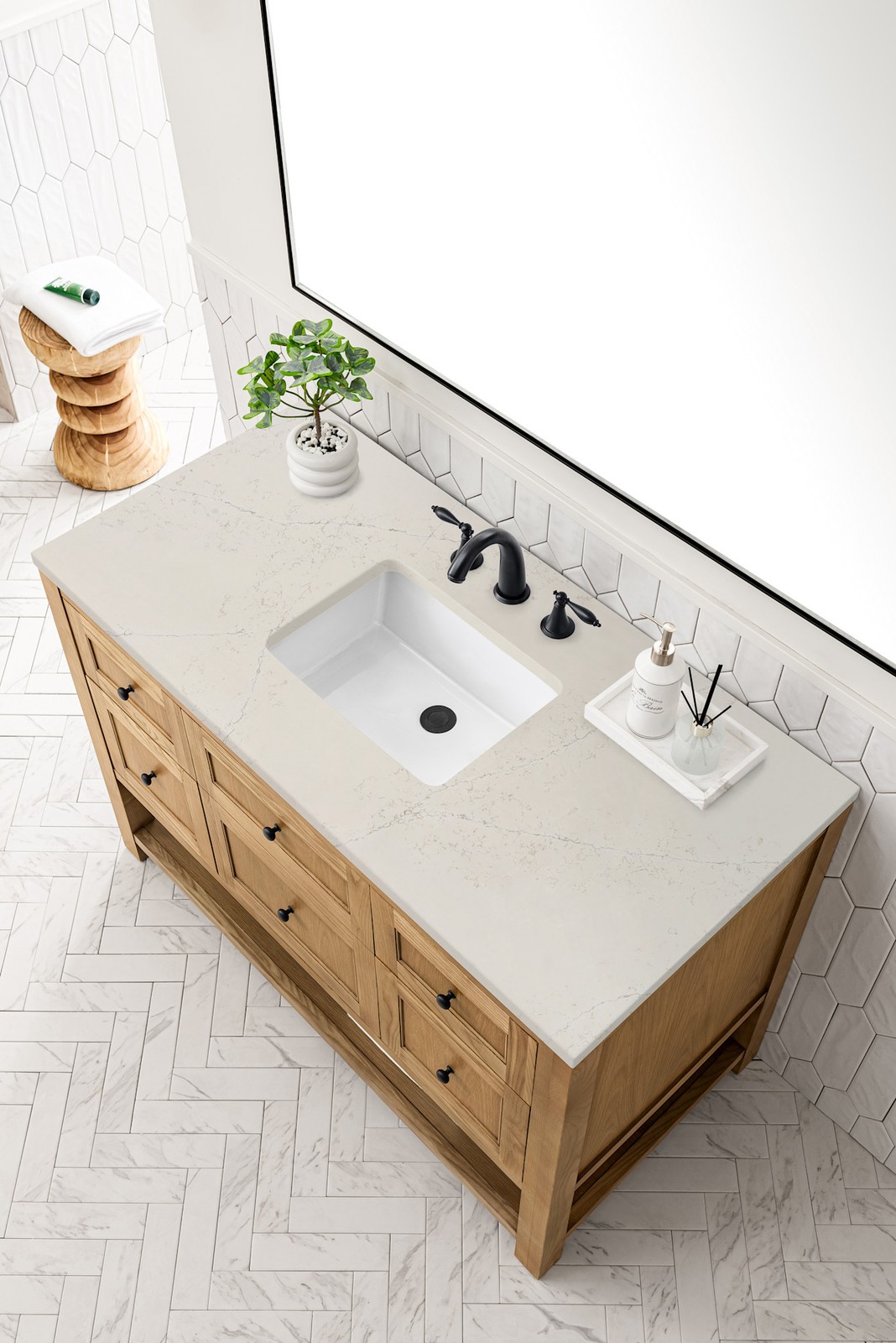 James Martin Vanities 330-V48-3SFR Breckenridge 48″ – Serenity Blue