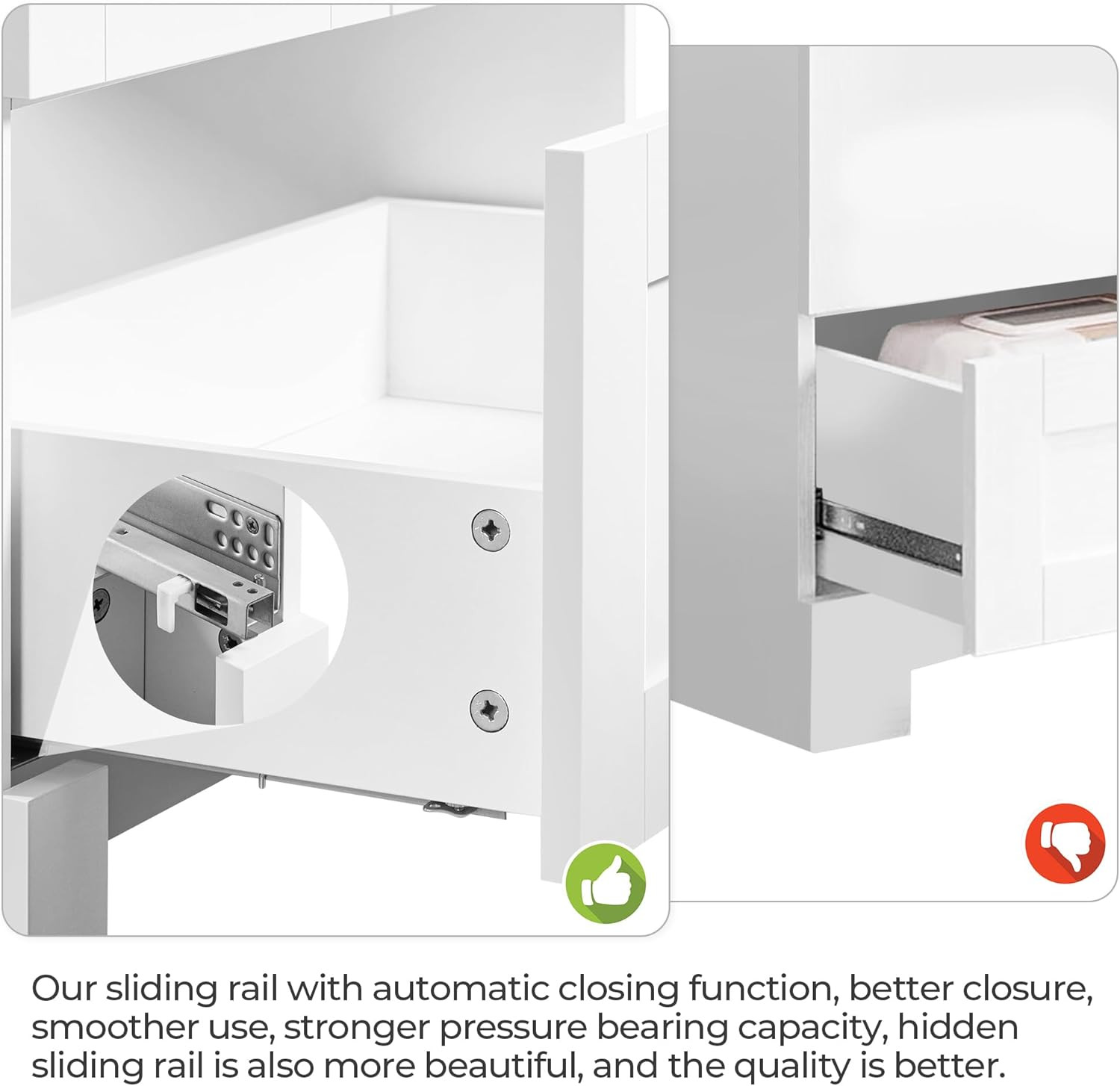 24.5″ Modern Bathroom Vanity with Ceramic Basin, Undermount Vanity Sink Cabinet