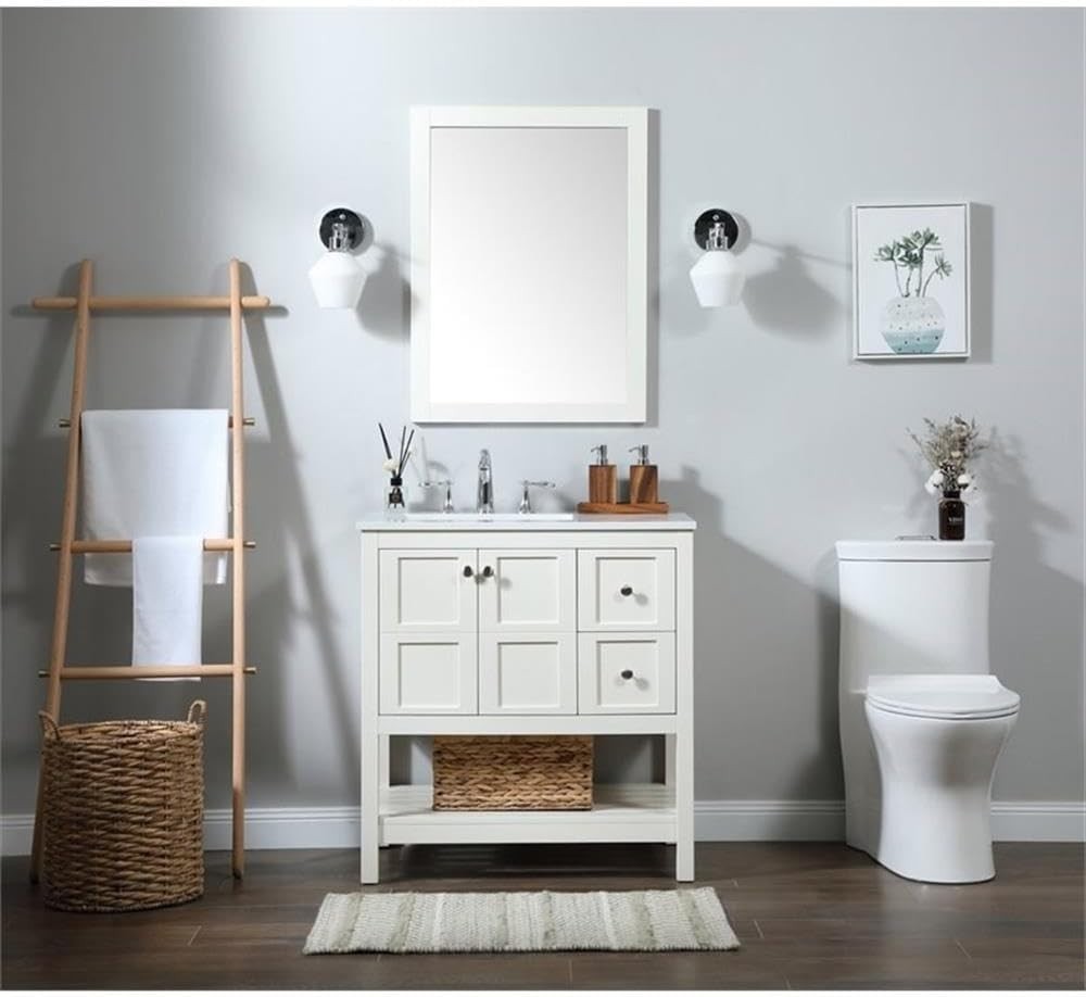 Elegant Lighting – VF16432WH – 32 inch Single Bathroom Vanity in White