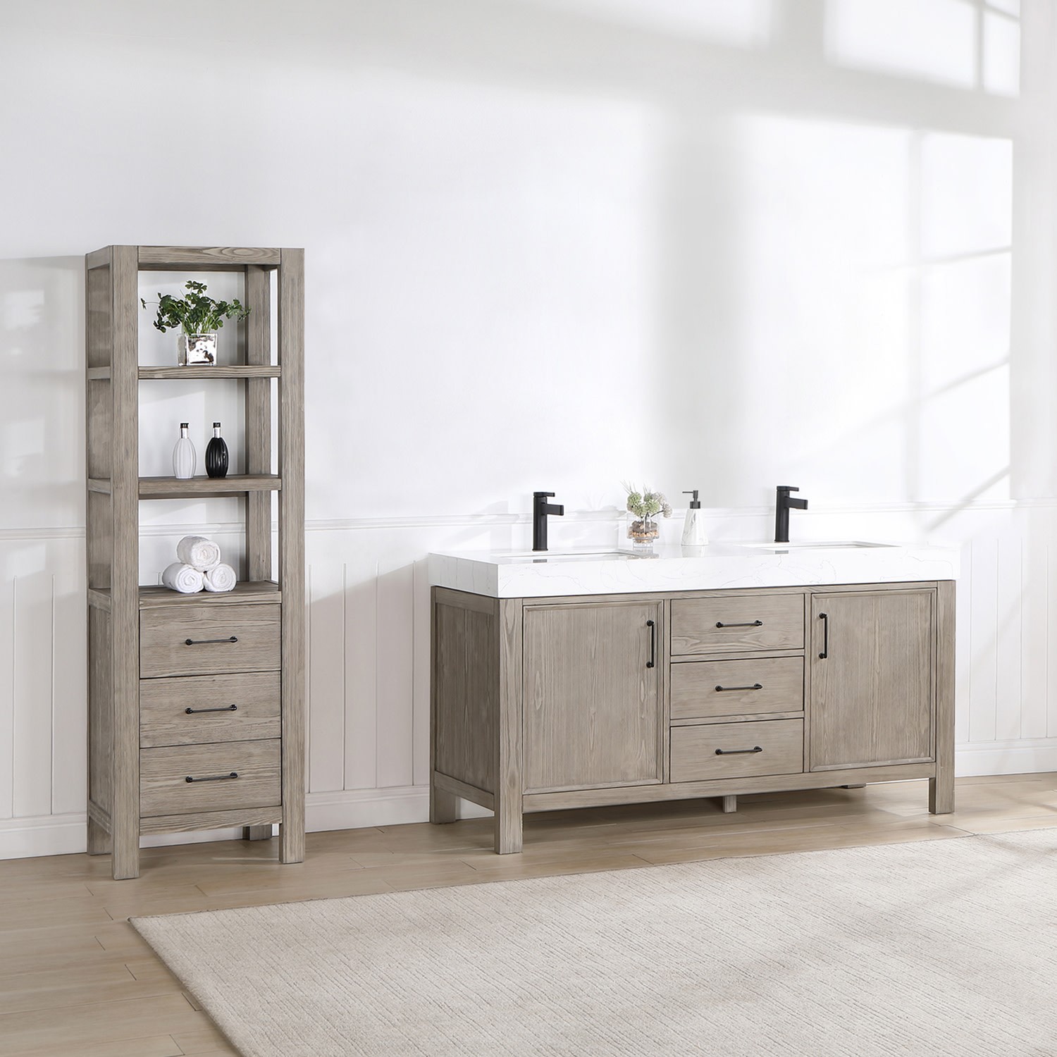 Miseno MV-NM-703860M León 60″ – Fir Wood Brown / Lightning White