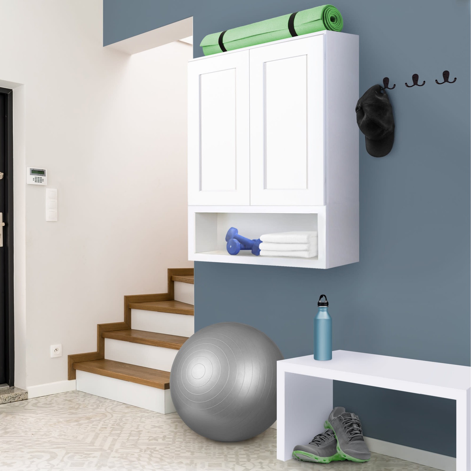 Design House 561415 Brookings 42″W x 34-1/2″H Double Door Base – White