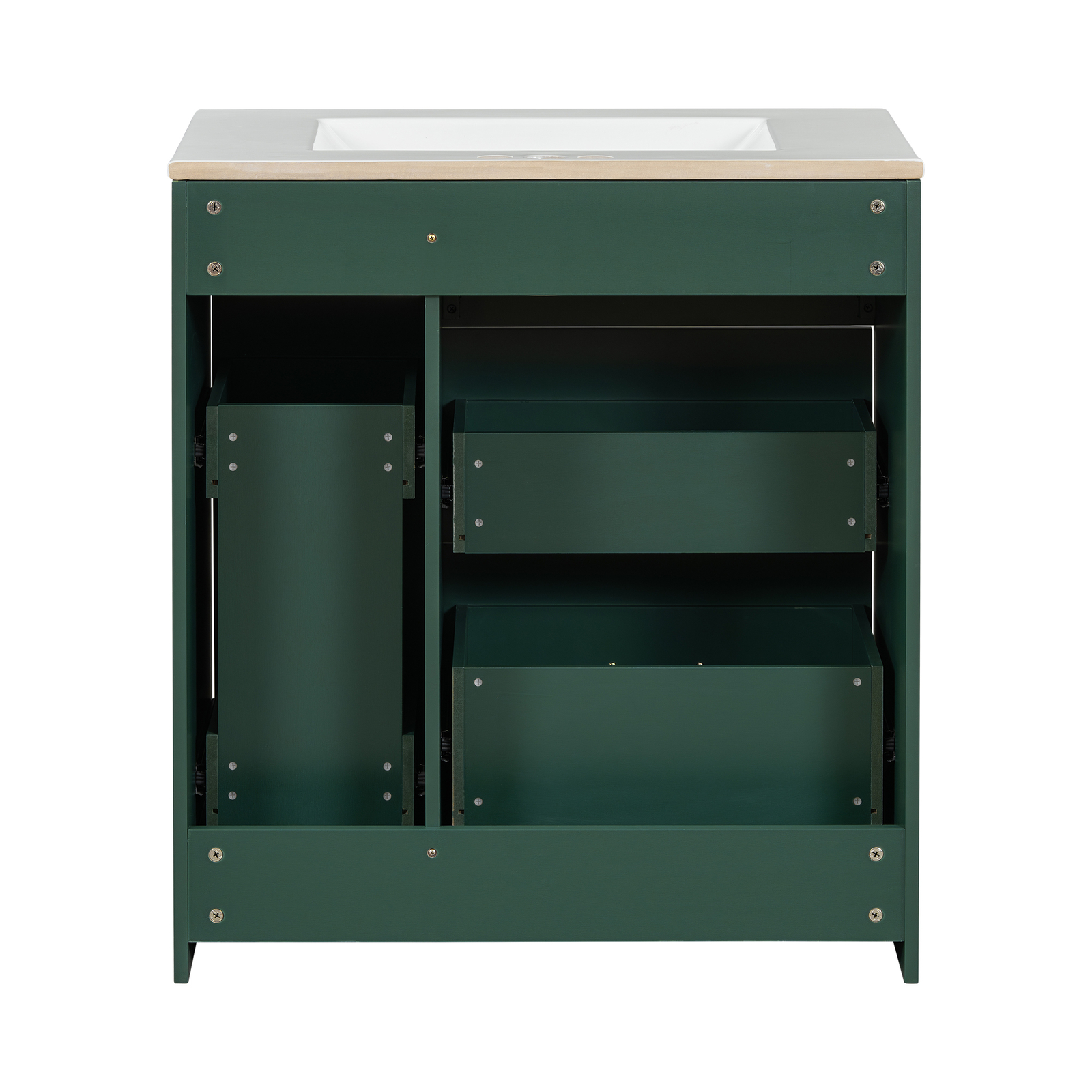 30″ Bathroom Vanity Set Floor Standing Bathroom Storage Cabinet w/Three Drawers