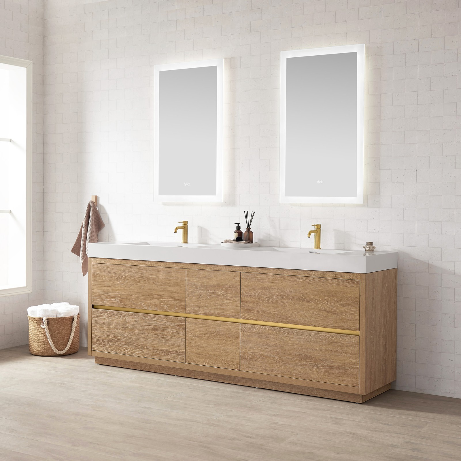 Miseno MV-HUES84-WHT-NM Huesca 84″ – North American Oak