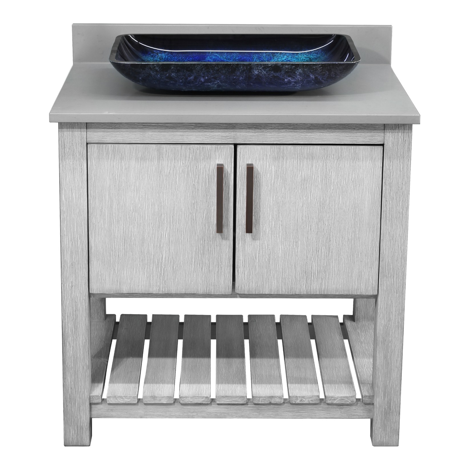 Miseno MV-30SG-NOBV-280-19034-MIR 30″ – Stonewash Grey / Storm Grey Top / Matte