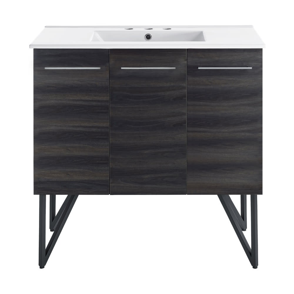 Swiss Madison SM-BV223-3 Annecy 36″ – Black Walnut / White