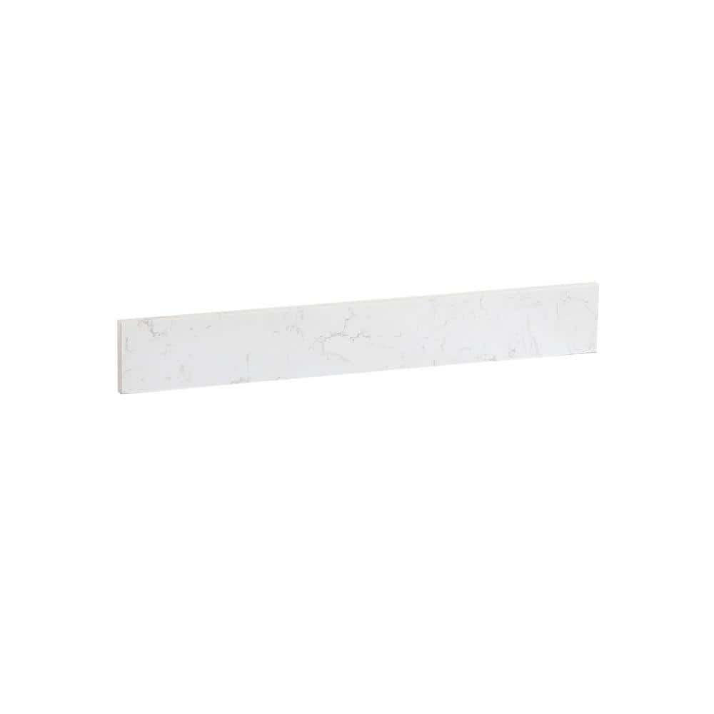 Unbranded 24 in. Engineered Stone Vanity Backsplash w/ Calacatta White