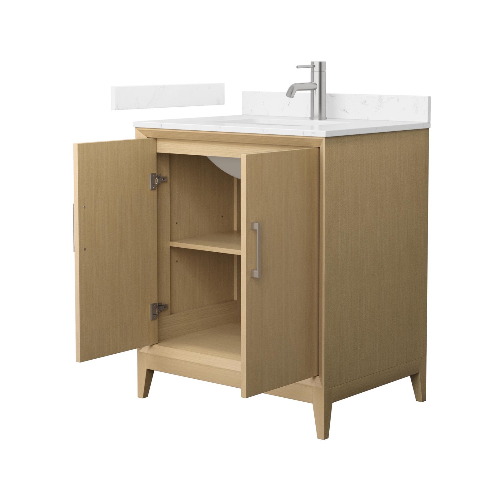 Wyndham Collection WCH7575-30S-VCA-MXX Janna 30″ – White Oak / Carrara Cultured
