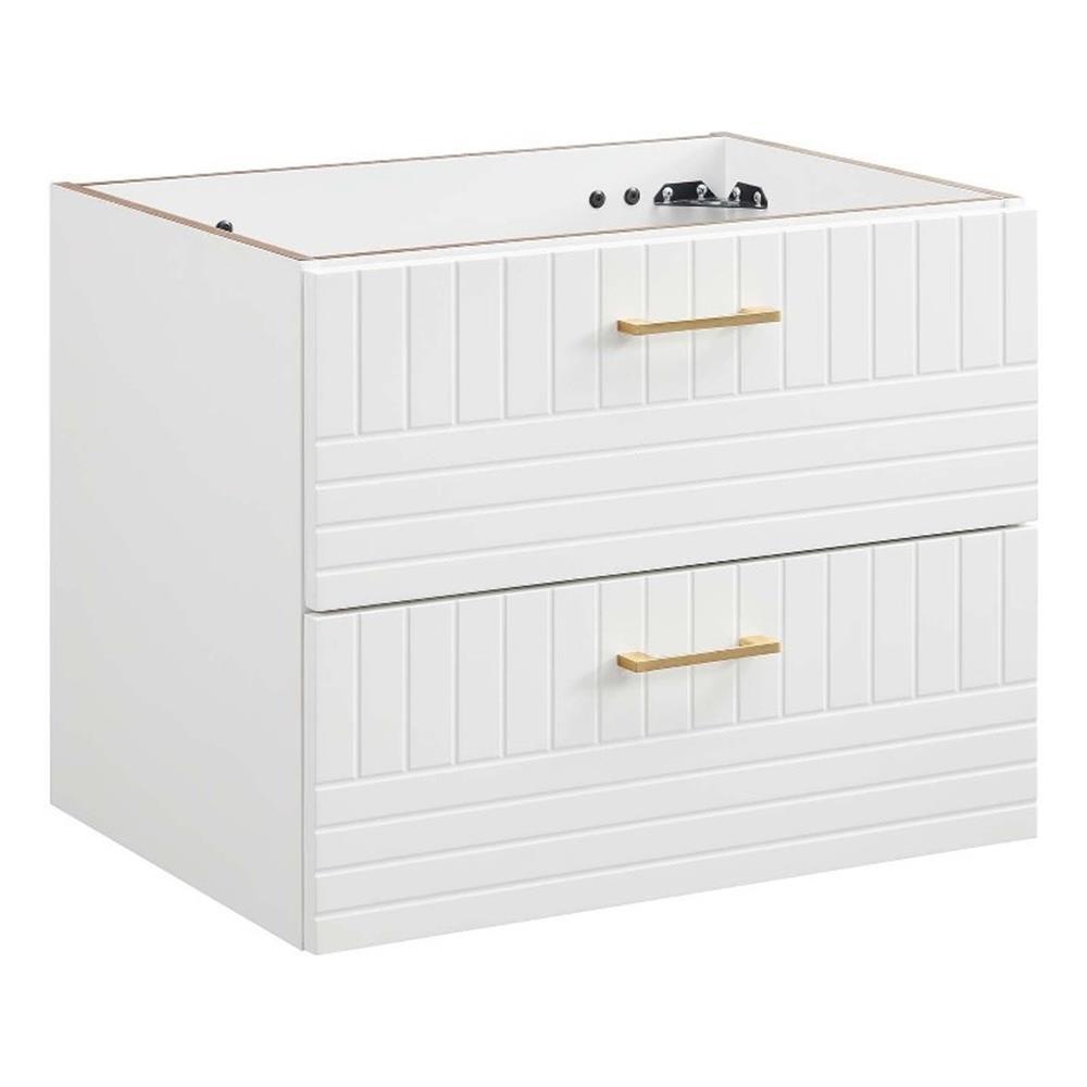 Modway Daybreak 23.5″ Particleboard MDF Wood Wall-Mount Bathroom Vanity in White