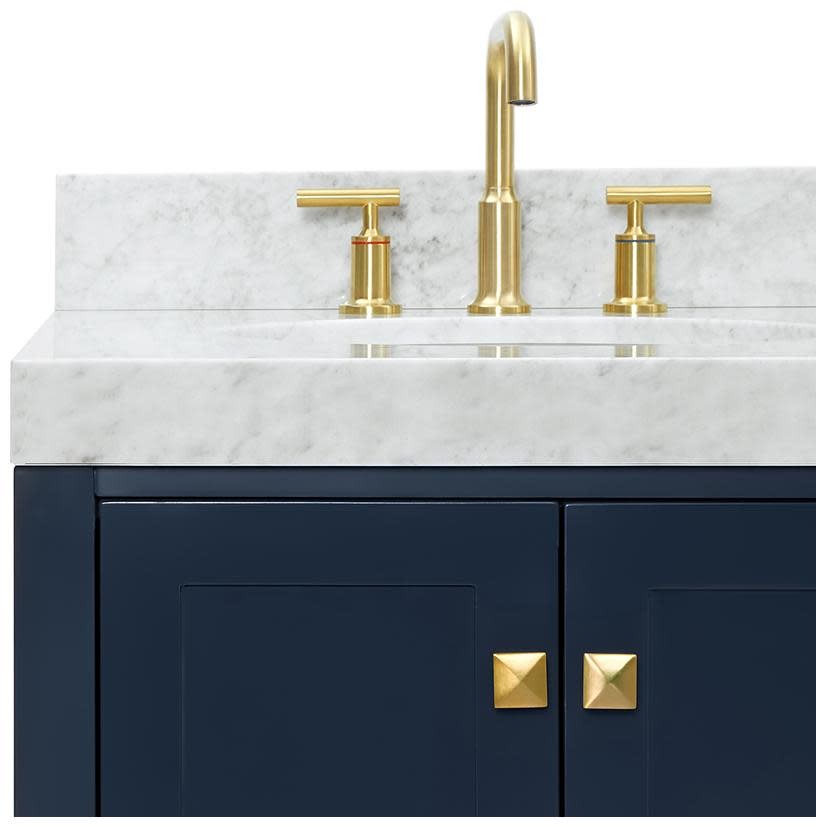 Ariel A060DCW5OVO Cambridge 60″ – Midnight Blue / Italian Carrara Marble Top /