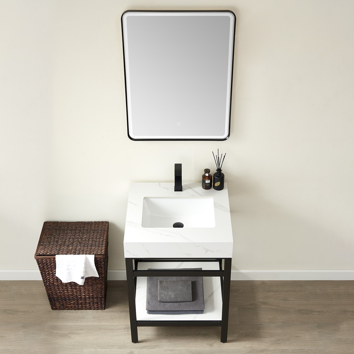 Miseno MV702524-NM Funes 24″ – Brushed Gold / Gray