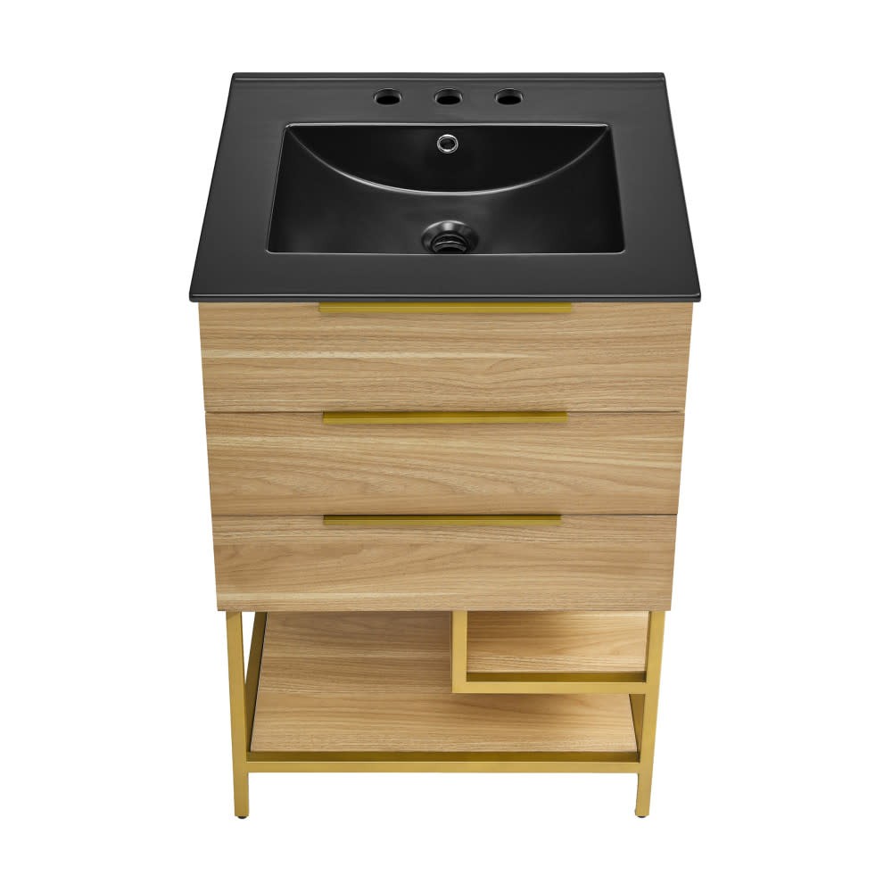 Swiss Madison SM-BV380-3MB Carre 24″ – Golden Oak / Matte Black