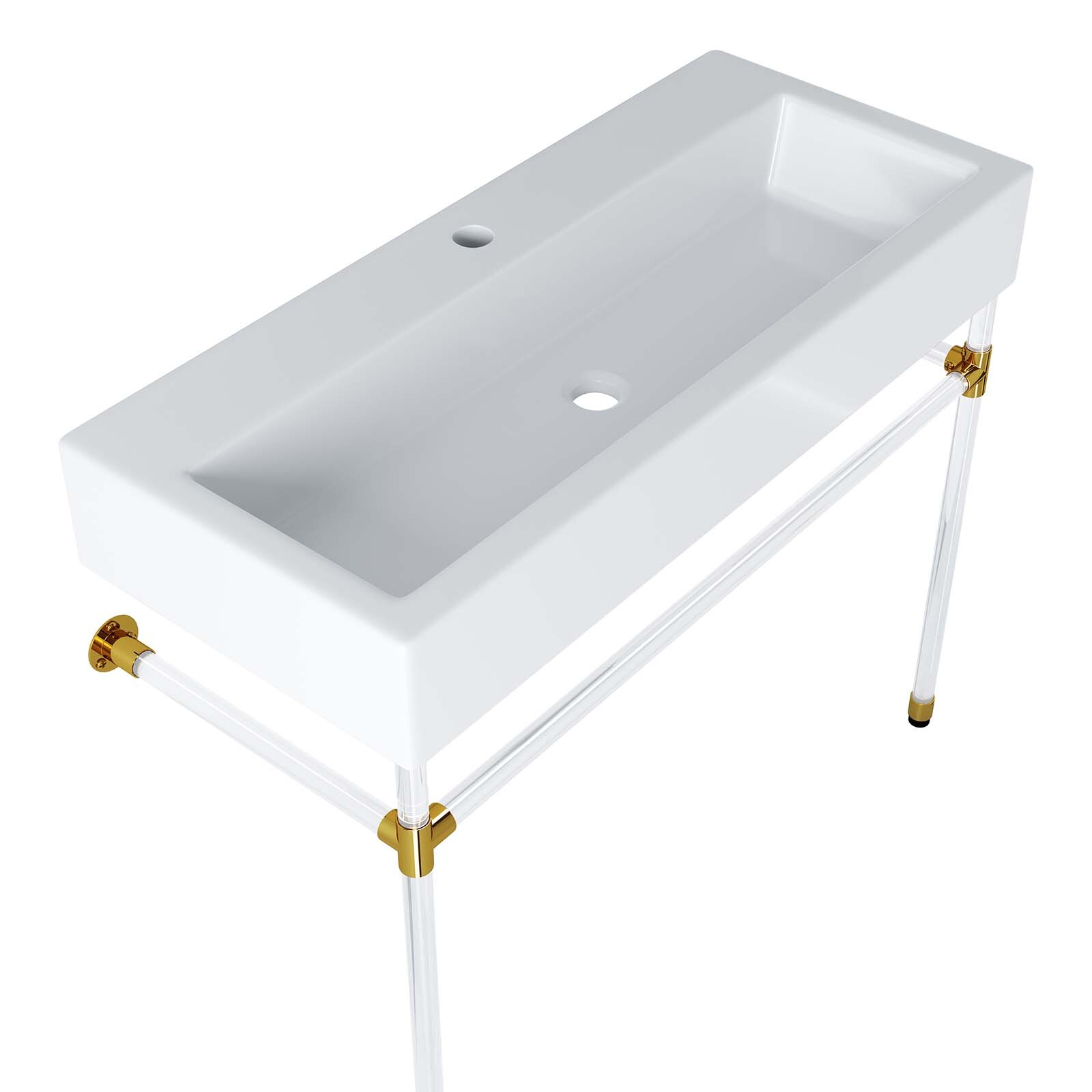 Modway Redeem 40″ Wall-Mount Acrylic Bathroom Vanity