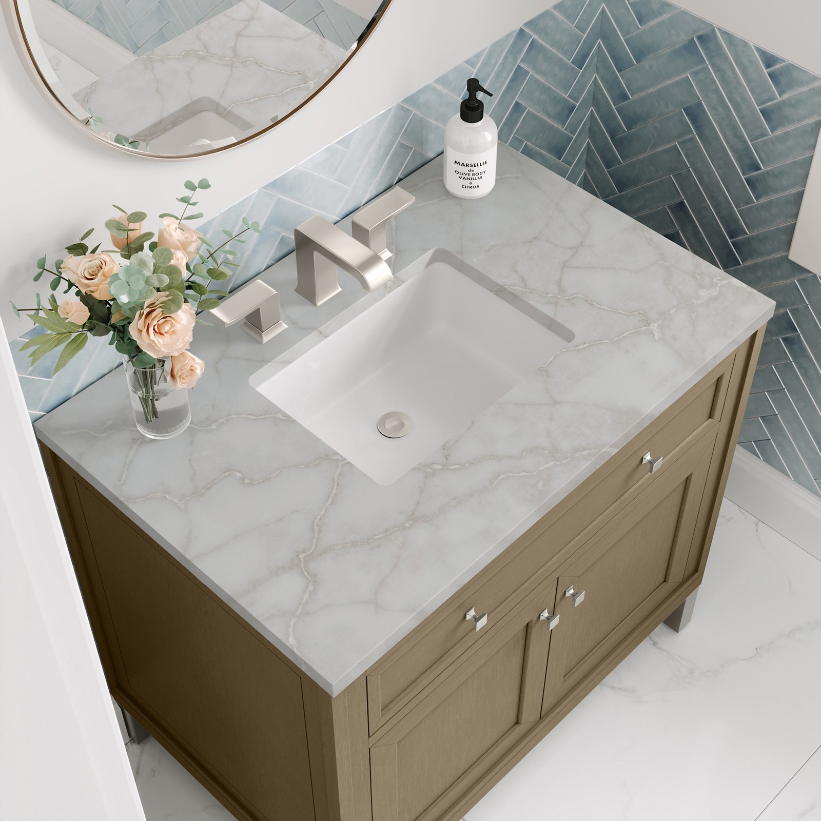 James Martin Vanities 503-V36-3VSL Chicago 36″ – White