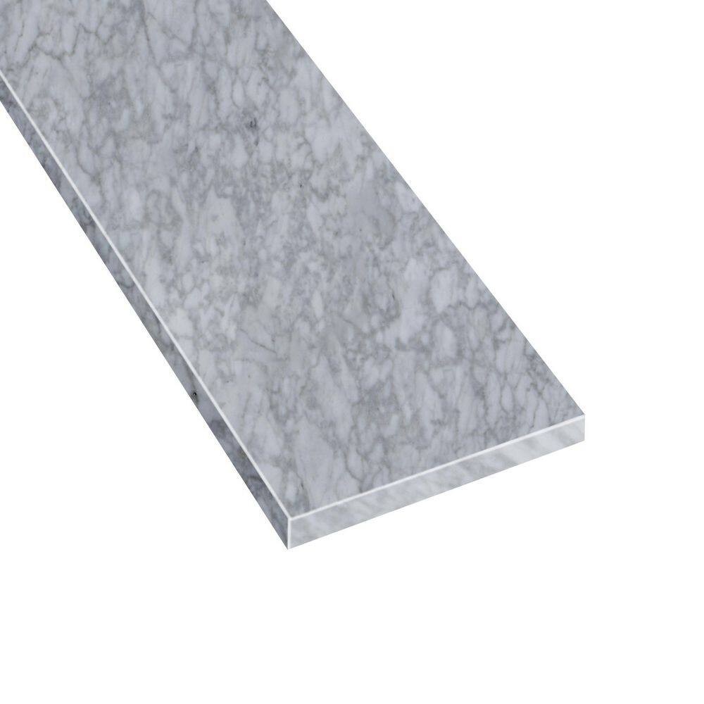 LANDOLT 36 in. W Marble Vanity Backsplash in Carrara White