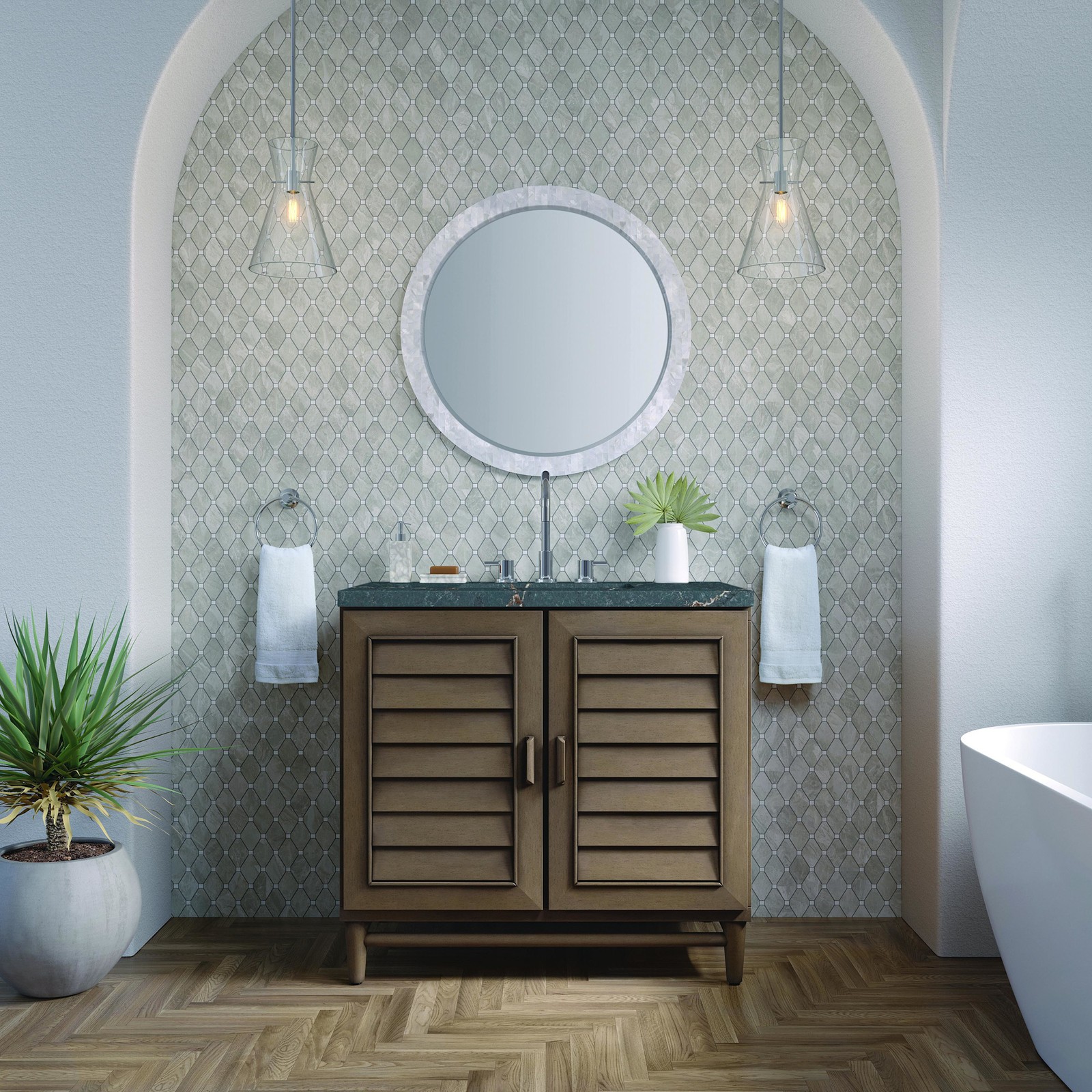 James Martin Vanities 620-V36-3PBL Portland 36″ Single Basin Wood – Wood