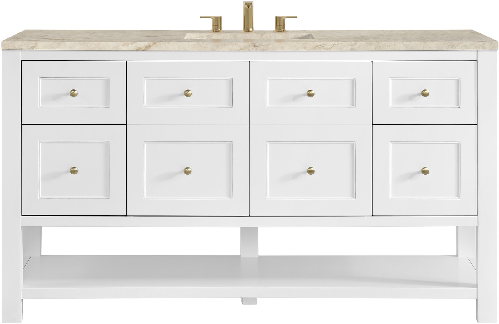 James Martin Vanities 330-V60S-3TJR Breckenridge 60″ – White