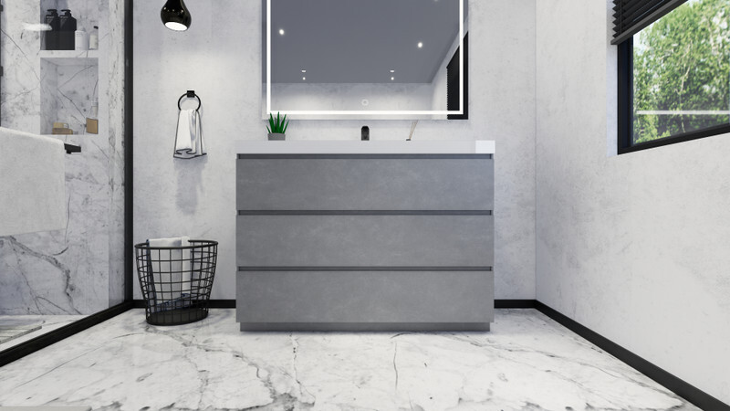 ANGELES 42″ FREESTANDING BATH VANITY WITH REINFORCED ACRYLIC SINK