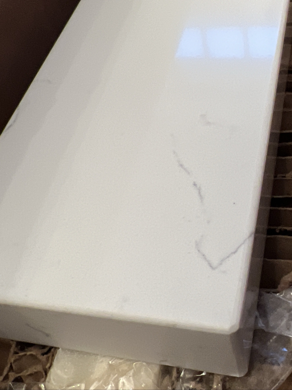 Wyndham Collection WCFVCA1SS 48-3/4″ L x 4″ H Marble Sidesplash – Carrara