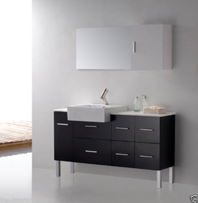 Bathroom Vanity – Modern Bathroom Vanity Set -Single Sink Loza II Vanity Set 55″