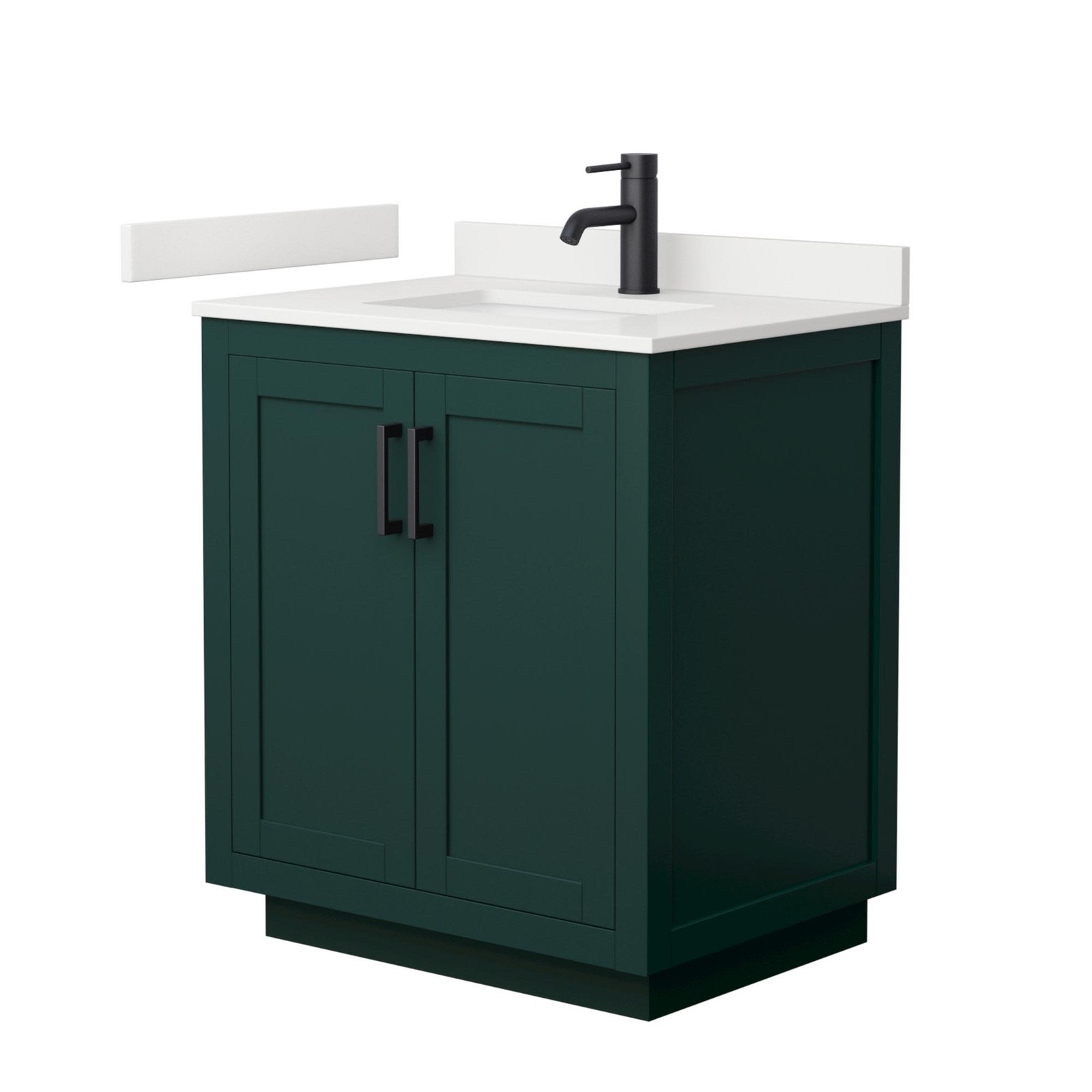 Wyndham Collection WCF292930S-QTZ-UNSMXX Miranda 30″ – Dark Gray / White Quartz