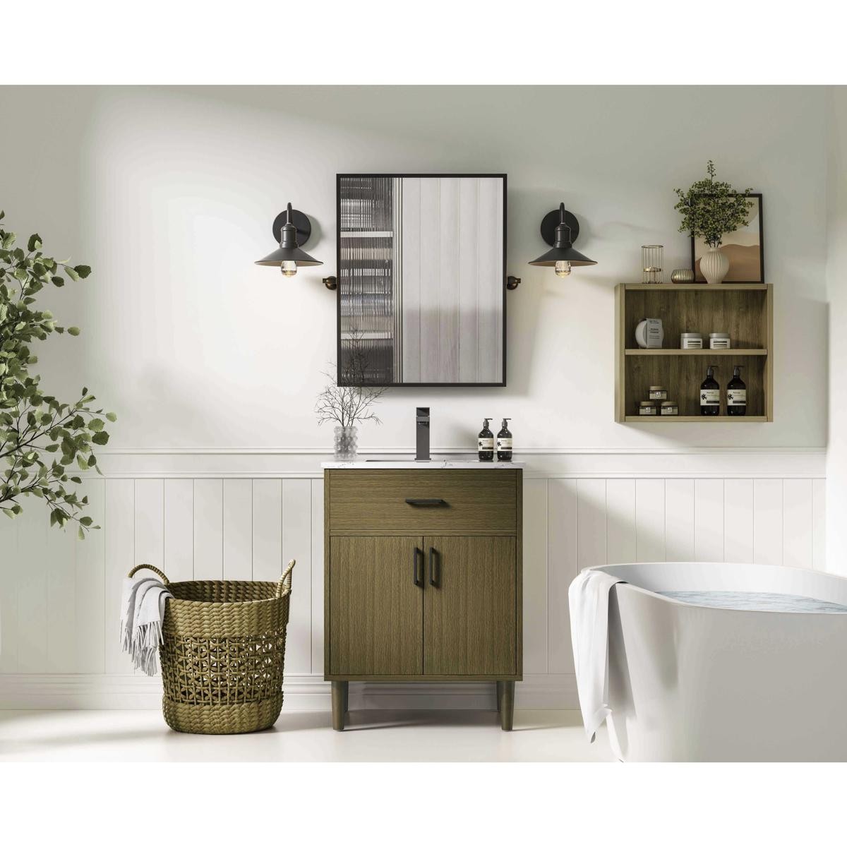 Elegant Lighting VF25024MCB Chandler Vanity Chestnut Brown