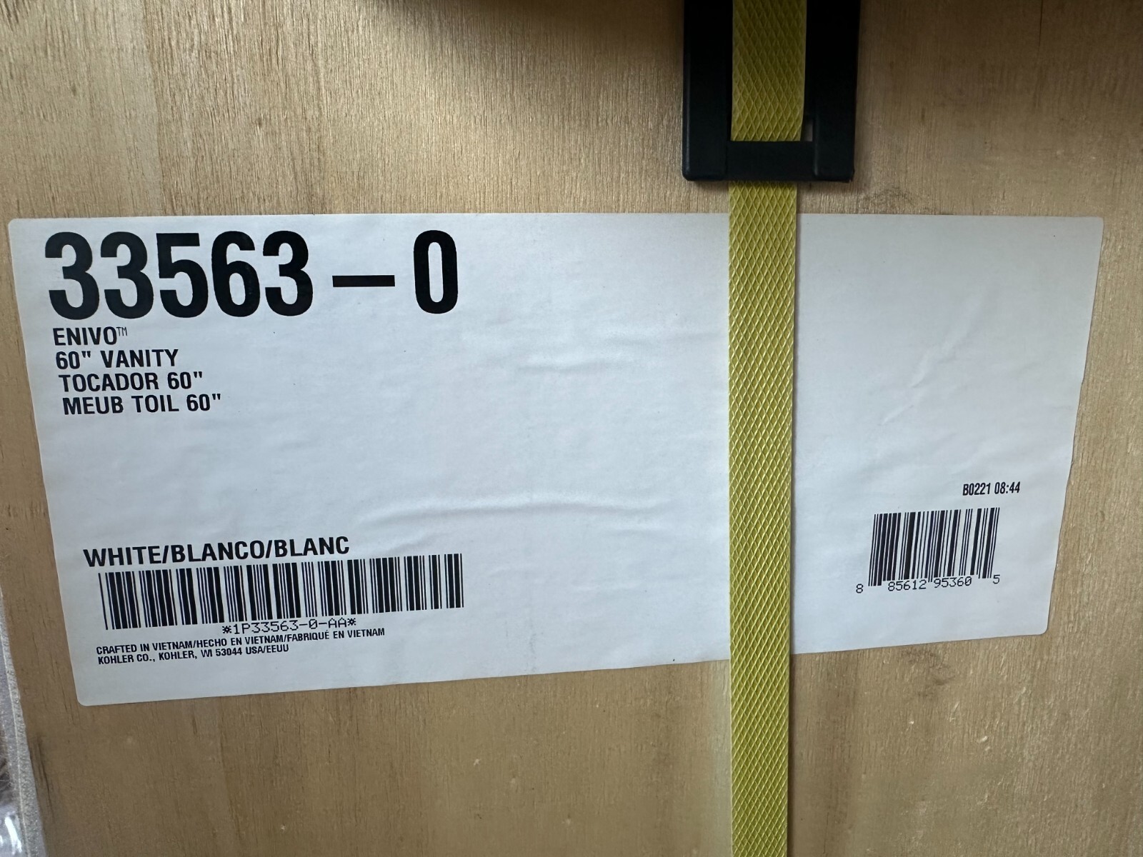 Kohler Enivo 62″ White Double Wall Mounted Vanity Cabinet Only – K-33563-0