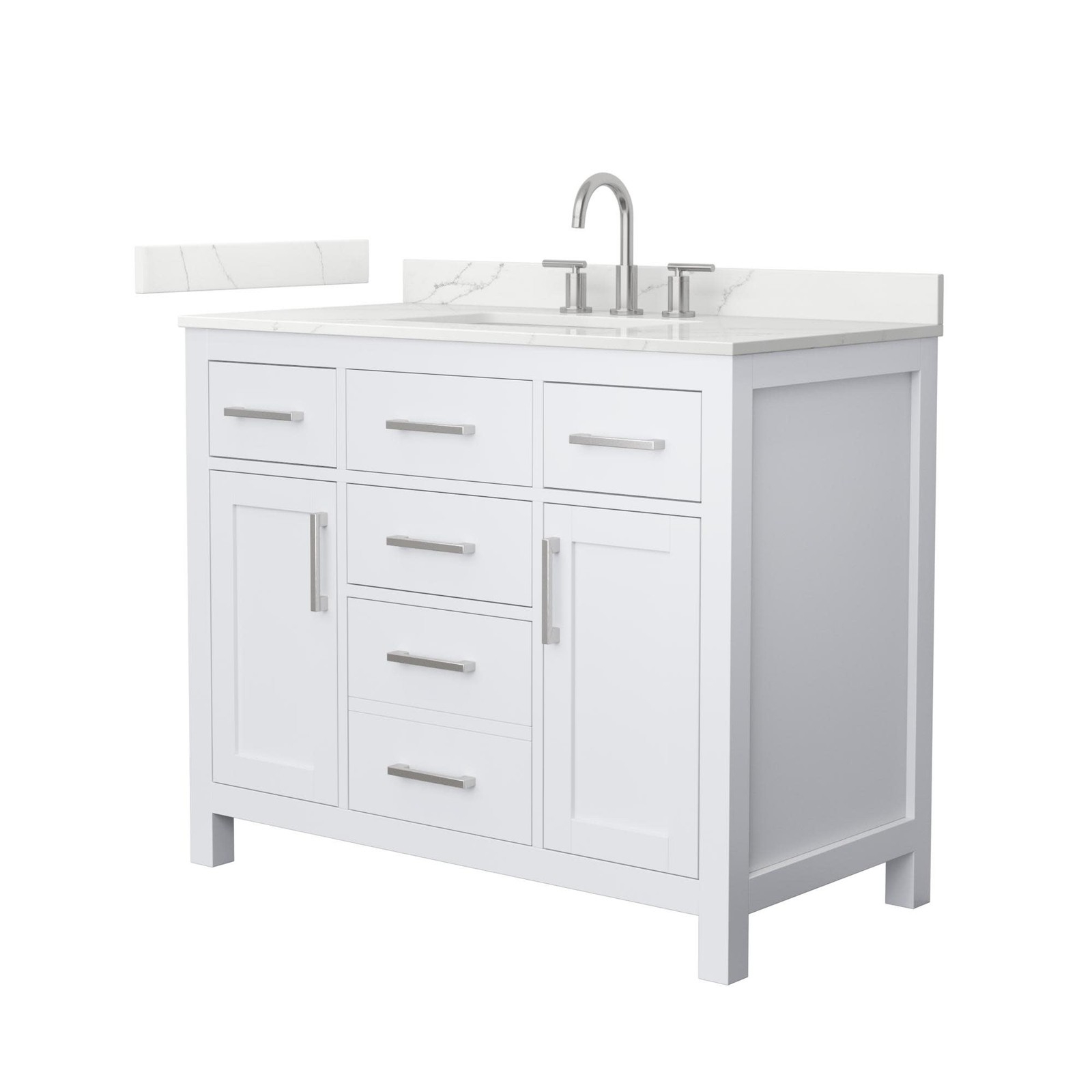 Wyndham Collection WCG2424-42S-QTZ-US3MXX Beckett 42″ – White / Giotto Quartz