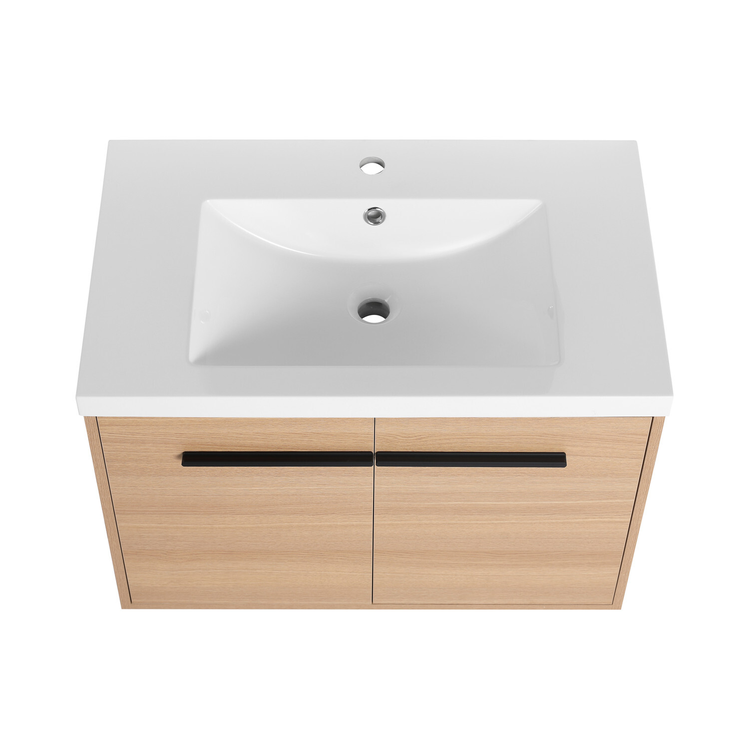24″ 30″ 36″ Wall Mounted Bathroom Vanity with Sink, Floating Vanity Door Cabinet