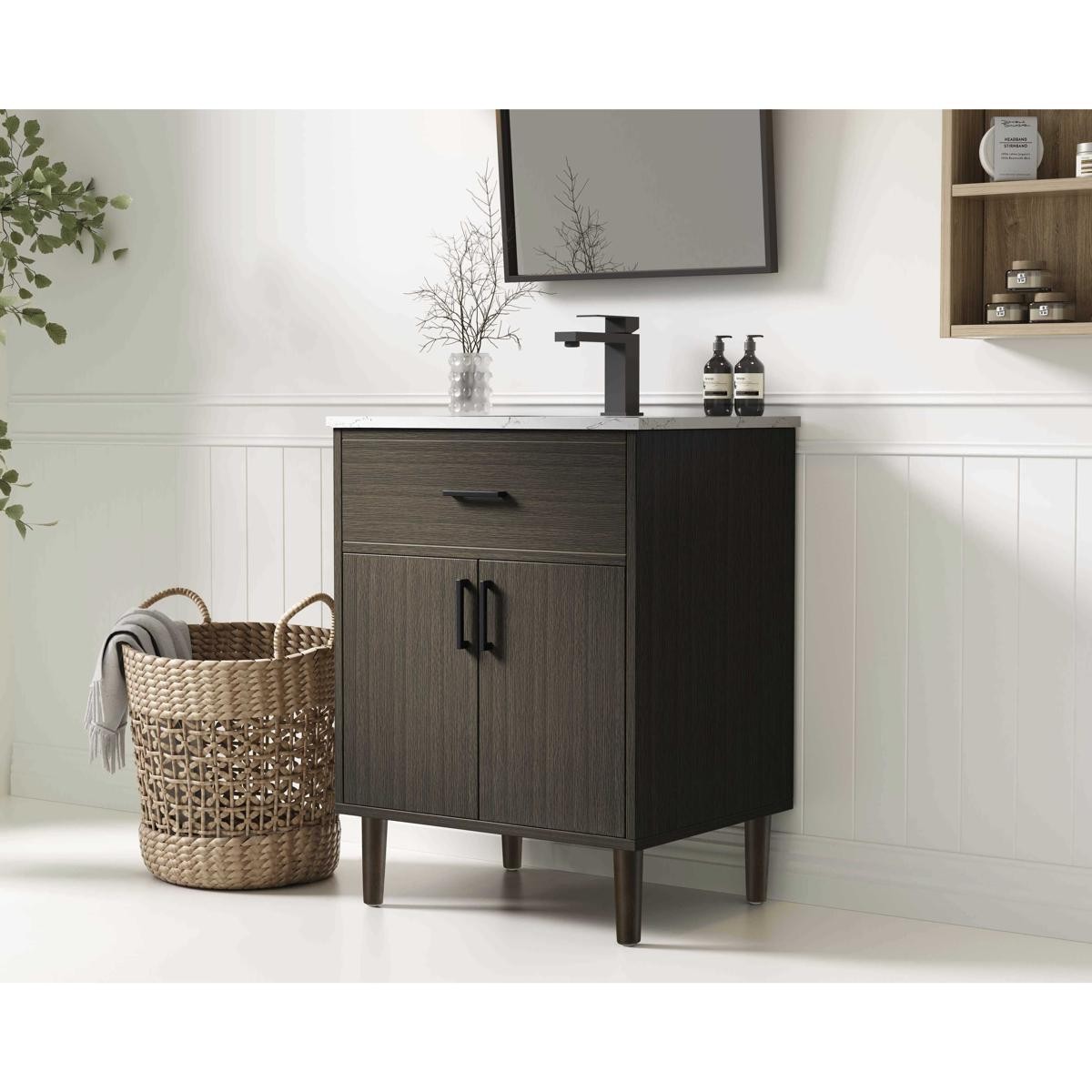 Elegant Lighting VF25024MMB Chandler Vanity Mocha Brown