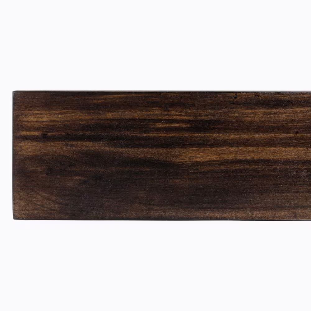 48 In. W X 5.5 In. H X 6.25 In. D Modern Farmhouse Dark Chocolate Cap-Shelf Mant